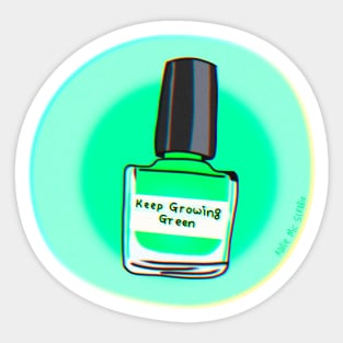 Keep Growing Green Nail Polish Sticker